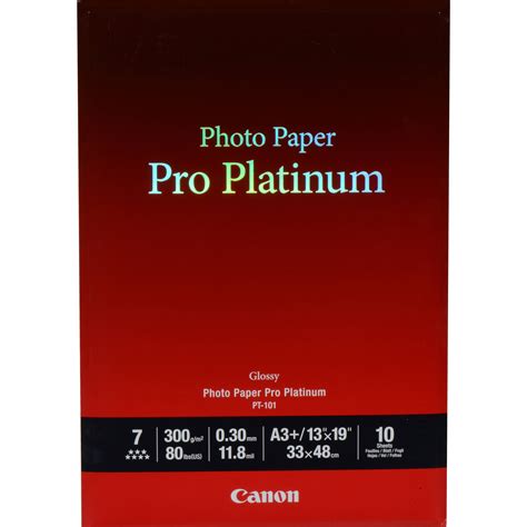 Canon Pro Platinum Photo Paper 13 X 19 10 Sheets 2768b018 Bandh