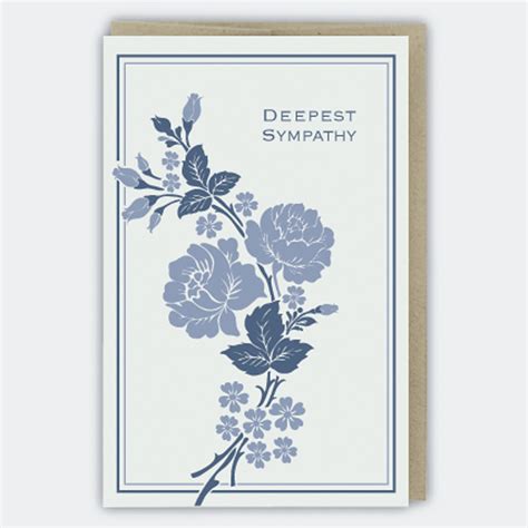 Deepest Sympathy Blue Floral Card By Pike Street Press Outer Layer