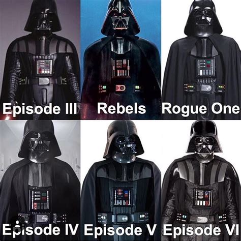 Darth Vaders Costume Through The Ages Awesome Post Star Wars Galaxies Star Wars Images