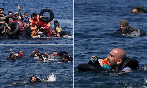 34 Refugees Drown After Boat Sank Off Greek Island Daily Mail Online