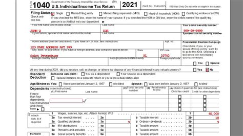 How To Fill Out Form 1040 For 2021 Step By Step Instructions