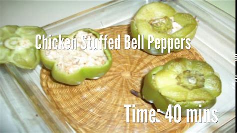 Chicken Stuffed Bell Peppers Recipe Youtube