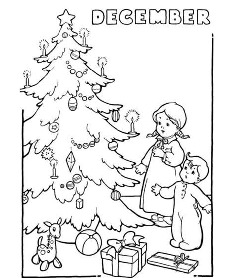 December Coloring Pages Theme Coloring Coloring Pages
