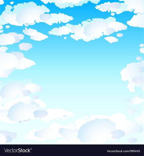 Blue Skies With Clouds Royalty Free Vector Image