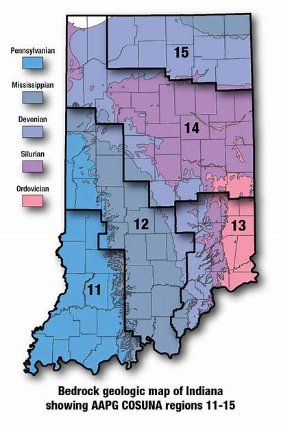 Indiana Map Regions Geological Water Region Geologic