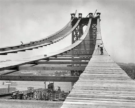 8x10 Photo Brooklyn Bridge 4 Under Construction Circa 1870s Etsy