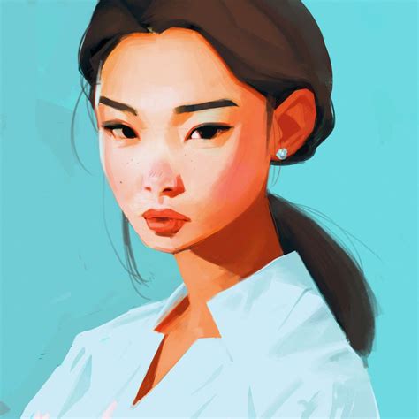 윤사무엘 samuel youn kai fine art woman illustration portrait illustration character