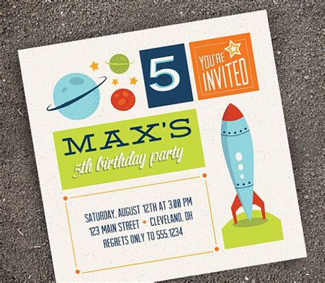 Rocket Ship Party Invitation By Twopoochpaperie On Etsy 1800 Bday