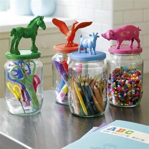 From rustic mason jar christmas ornaments to colorful easter displays, there don't keep all the mason jar goodness to yourself! Do it yourself. Mason jar storage for kids. | Animal jar, Diy for kids, Crafts for kids