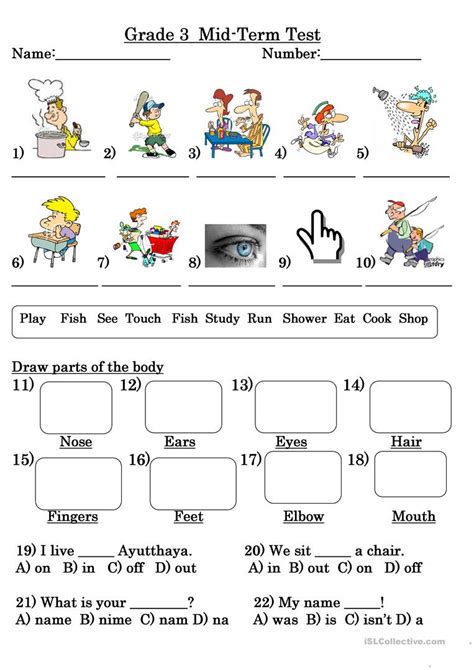 Sitting / mat / on / the / cat / is/ the. Grade 3 English Worksheets | db-excel.com