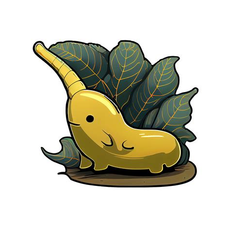 Free Cartoon Banana Slug Sticker For Nature Lovers Show Off Your Love