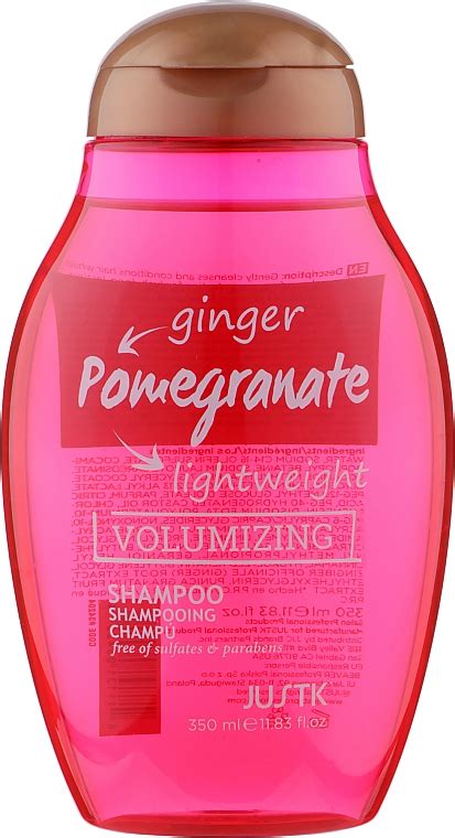 justk sulfatfreies volumen shampoo für feines und weiches haar mit ingwer und