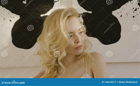Beautiful Blonde Model In A Nightie Action Stock Image Image Of Glowing Model 146618217
