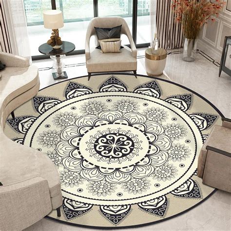 Archi Bohemia Mandala Round Rug For Living Room Enchanting Living