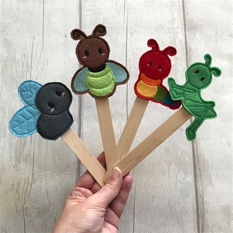 Bugs Finger Puppets Etsy