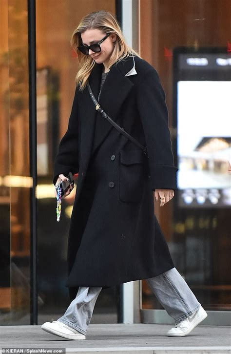 Chloe Grace Moretz Dresses Down And Sports A Louis Vuitton Bag As