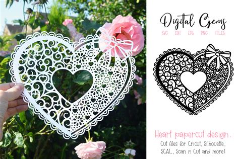 Heart Paper Cut Design By Digital Gems Thehungryjpeg