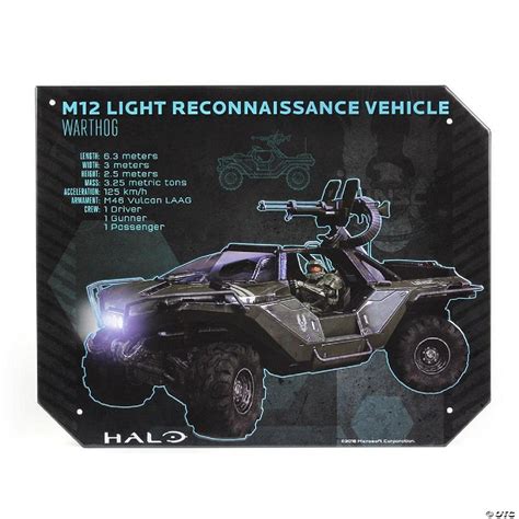 Halo Warthog Specs Tin Sign Oriental Trading