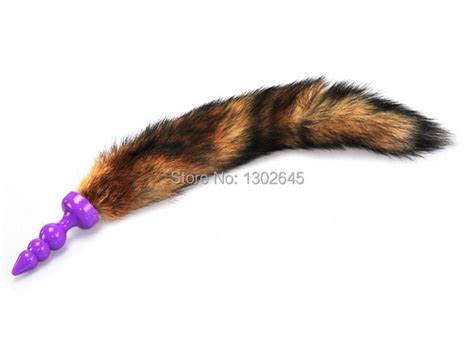 Fetish Adult Sex Toy Love Fox Tail Butt Plug 3 Beads Anal Shock