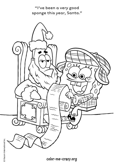 Spongebob and his christmas wish list coloring pages hellokids. ColorMeCrazy.org: Spongebob Squarepants - A Very Krabby ...
