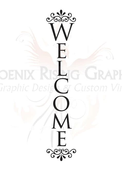 Welcome Vertical Vinyl Decal 2x11 By Prgraphicsandvinyl On Etsy