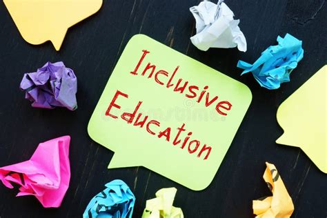 Educational Concept Meaning Inclusive Education With Phrase On The Page