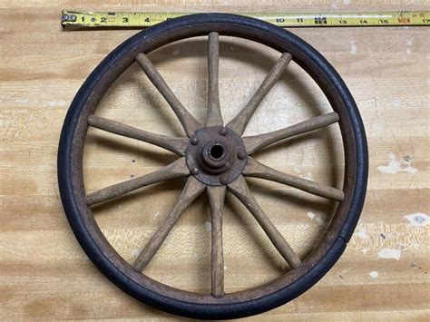 Antique Wood Spoke Wheel With Rubber Tread Antique Price Guide