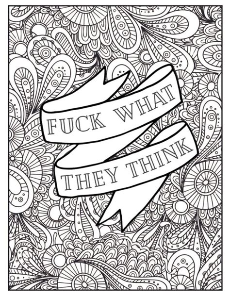 Printable Swear Word Coloring Book Pages Inappropriate Inspirational