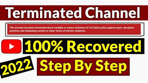How To Recover Terminated Suspended Youtube Channel 2024 100