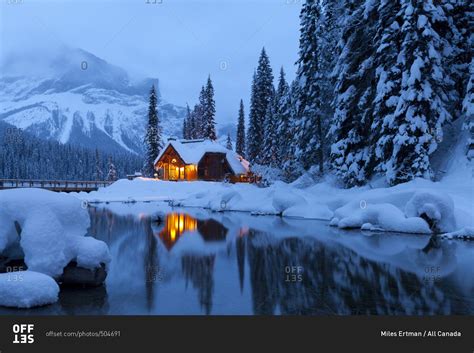 Emerald Lake Lodge In Winter Yoho National Park British Columbia