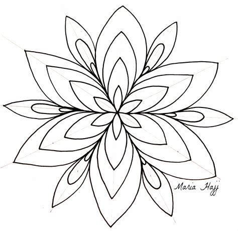 How To Draw A Basic Flower Mandala