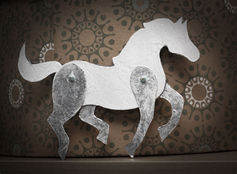 Paper Horse Inspired By Ann Wood Pinkonhead