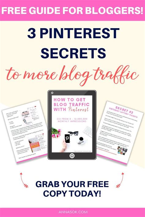 how to get blog traffic with pinterest tips free guide book for bloggers who want to get blog