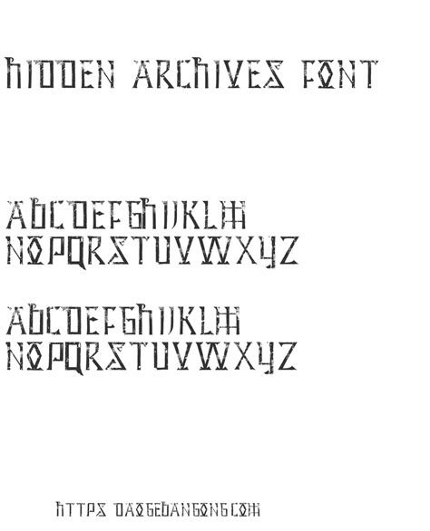 Hidden Archives Font字体 英文字体免费字体下载在线转换 道格办公