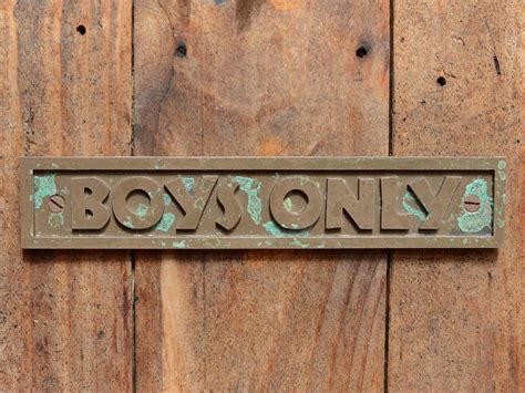 Find the perfect bedroom door sign stock photo. BOYS ONLY Door Sign. New, Old Style, Cast Bronze Resin ...