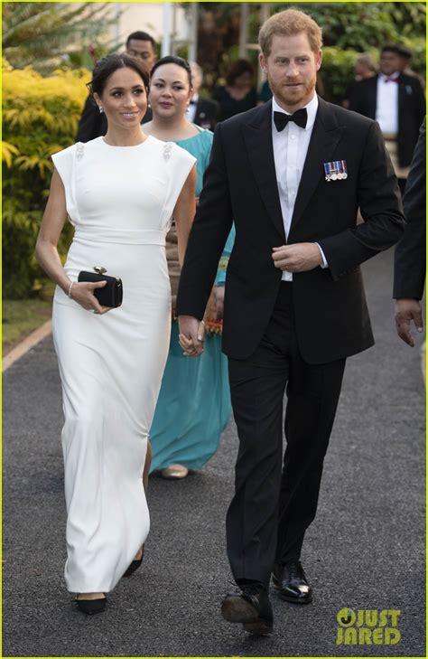 Duchess Meghan Markle Stuns In White Dress For State Dinner Photo