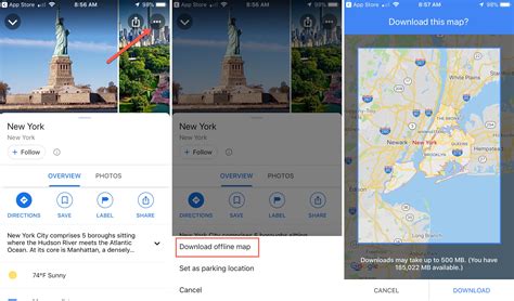 Cómo descargar áreas en Google plus Maps para empleo sin conexión