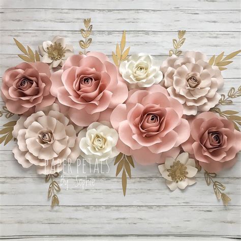 10 Wall Decor Paper Flowers