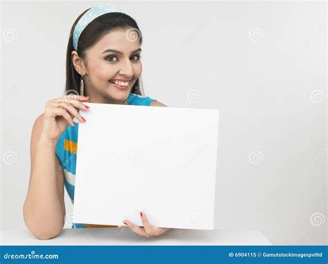 Asian Virgin With A Placard Stock Image Image Of India Beauty 6904115