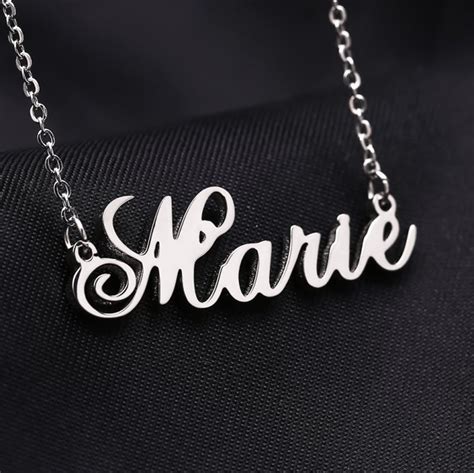Customized Cursive Name Necklace By Beceff Gold Silver Etsy