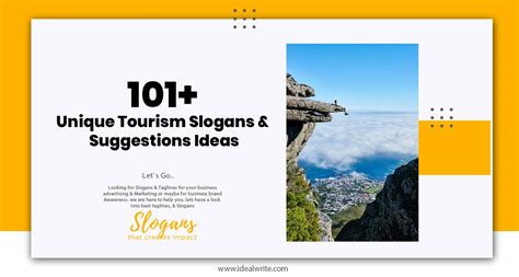 101 Unique Tourism Slogans Suggestions Ideas