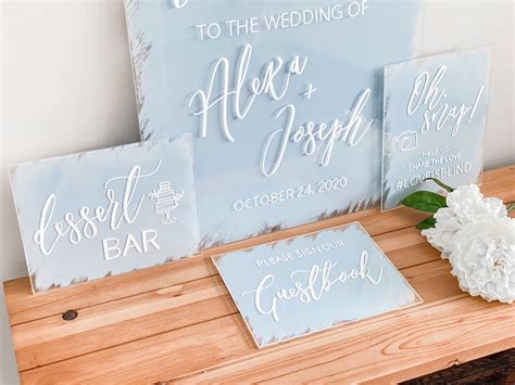 Acrylic Wedding Signs Are An Elegant Way To Walk Your Guests Through
