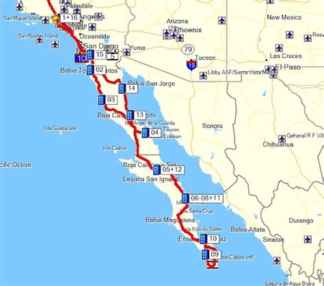 road map of baja mexico