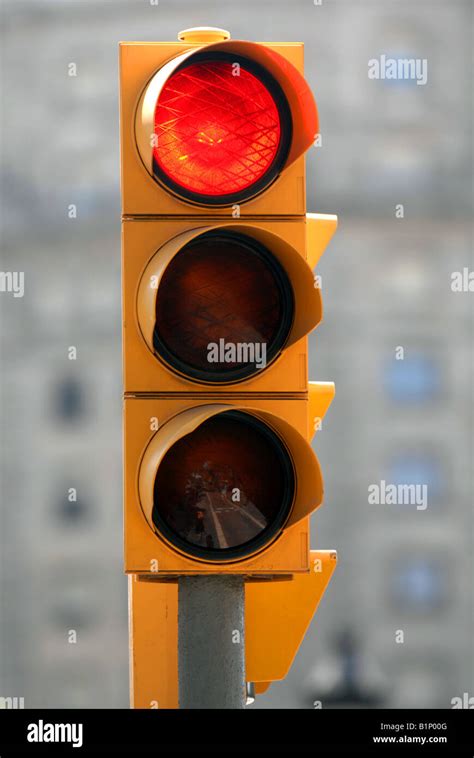 Red Traffic Light Stock Photo Alamy