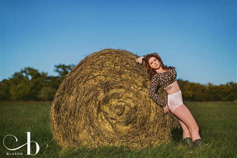 Country Forest Boudoir Portrait Photo Session With Tall Grass Fields