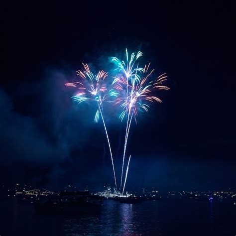 Premium Photo Colorful Fireworks On The Black Sky