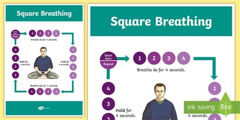 Square Breathing Display Poster Teacher Made Twinkl