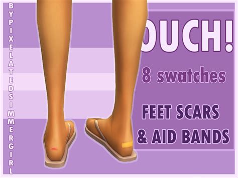 The Sims Resource Ouch Band Aids And Feet Scars Pack