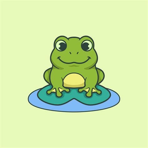Cartoon Vector Of Green Cute Smiling Frog 3236231 Vector Art At Vecteezy