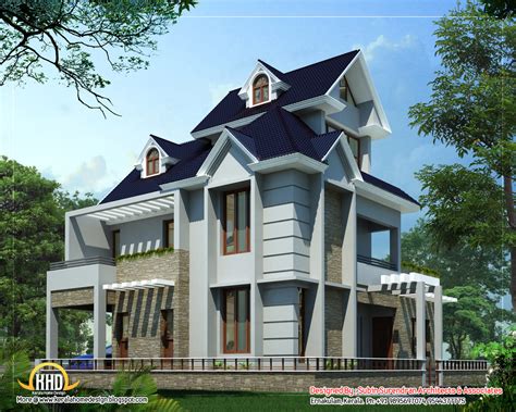 Unique Home Design 2012 Sq Ft Kerala Home Design And